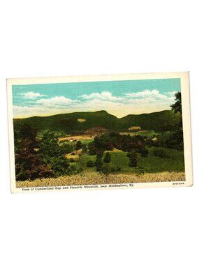 Vintage Postcard Cumberland Gap Pinnacle Mountain Near Middlesboro KY Landscape
